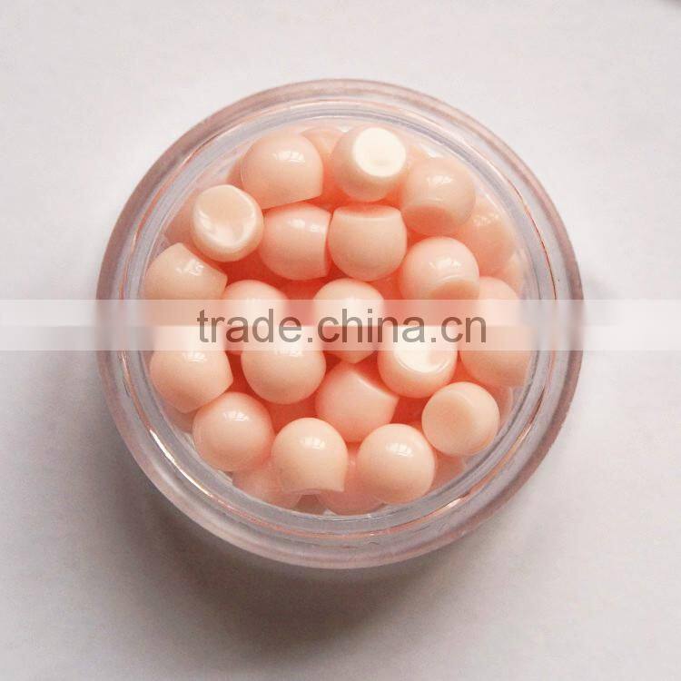 Wholesale Sweet Candy Color Nail Art Design Newest 4mm Flat Back Half Round Resin Ball Beads Pearl Nail Decoration Wheel