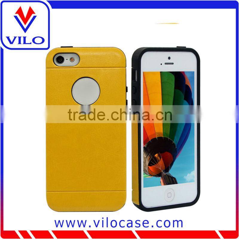 IMD TPU+PU shockproof leather mobile phone case for iPhone 5