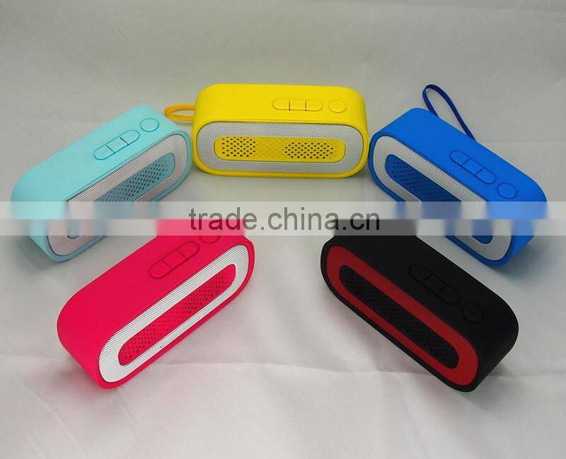2015 best stereo audio sound 3W wireless FM radio bluetooth speaker with USB Flash MP3 Player