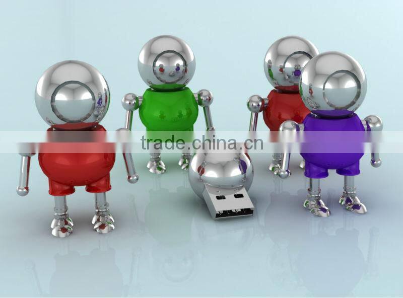 cool shape metal robot usb flash drive