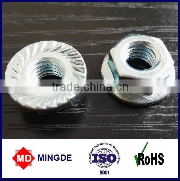 M6 flange nut steel Zinc plated