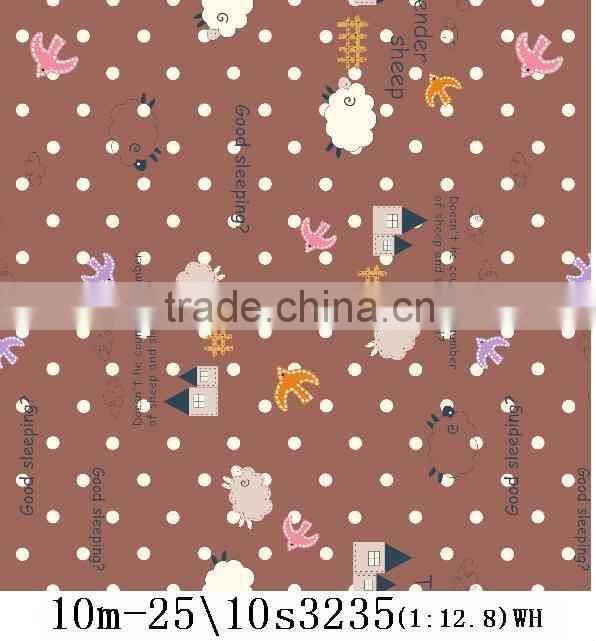 sheep print flannel fleece fabric