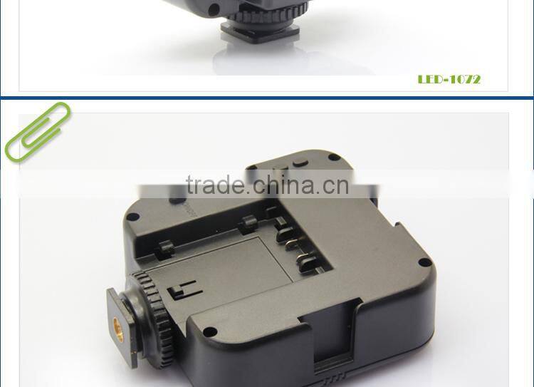 Small size 72pcs leds video light for mobilephone or camera with battery