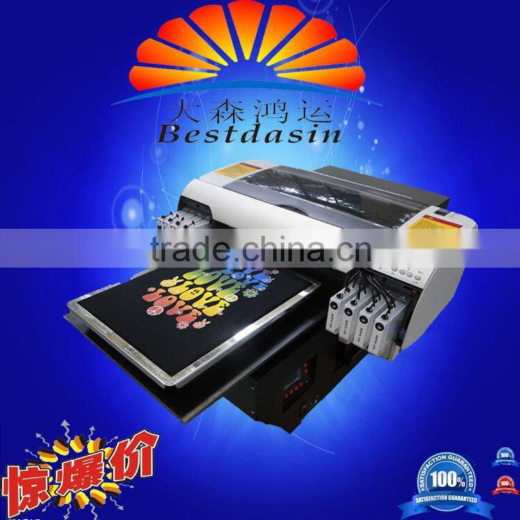 New cheap A2 size desktop DTG t-shirt printer on hot selling