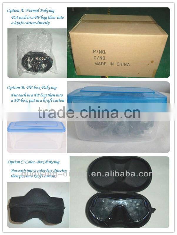 Fashion female diving mask, plastic eyeglasses frames, liquid silicone skirts diving mask