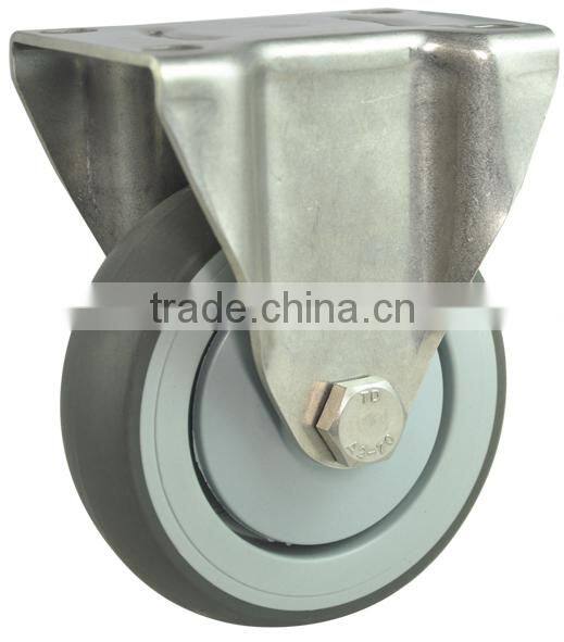Rubber stainless steel caster ,TPR swivel caster