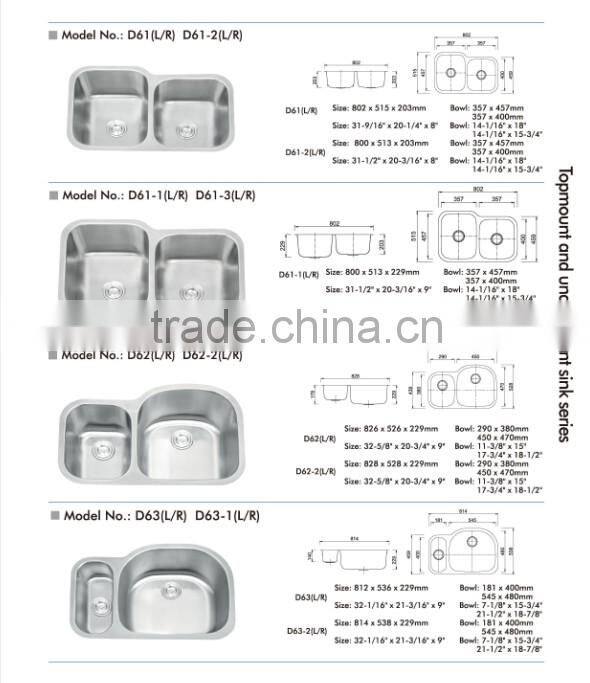 stainless steel kitchen sink for hotel