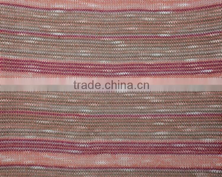 Jiufan Textile Cut & Sew Polyester Rayon Yarn Dyed Knit Fabric For Garment Sweater