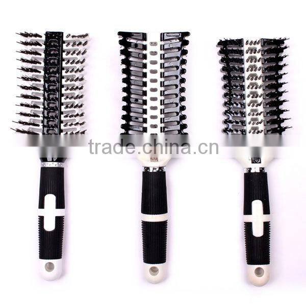 Black plastic vent brush with nylon bristle pins