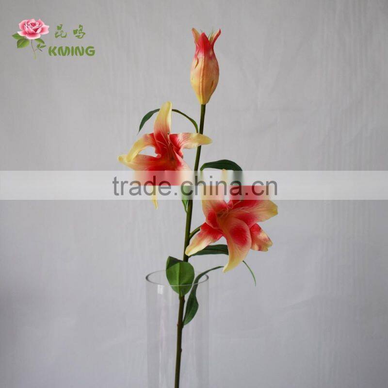 artificial foam flower lily tree made from artificial flower mold three heads