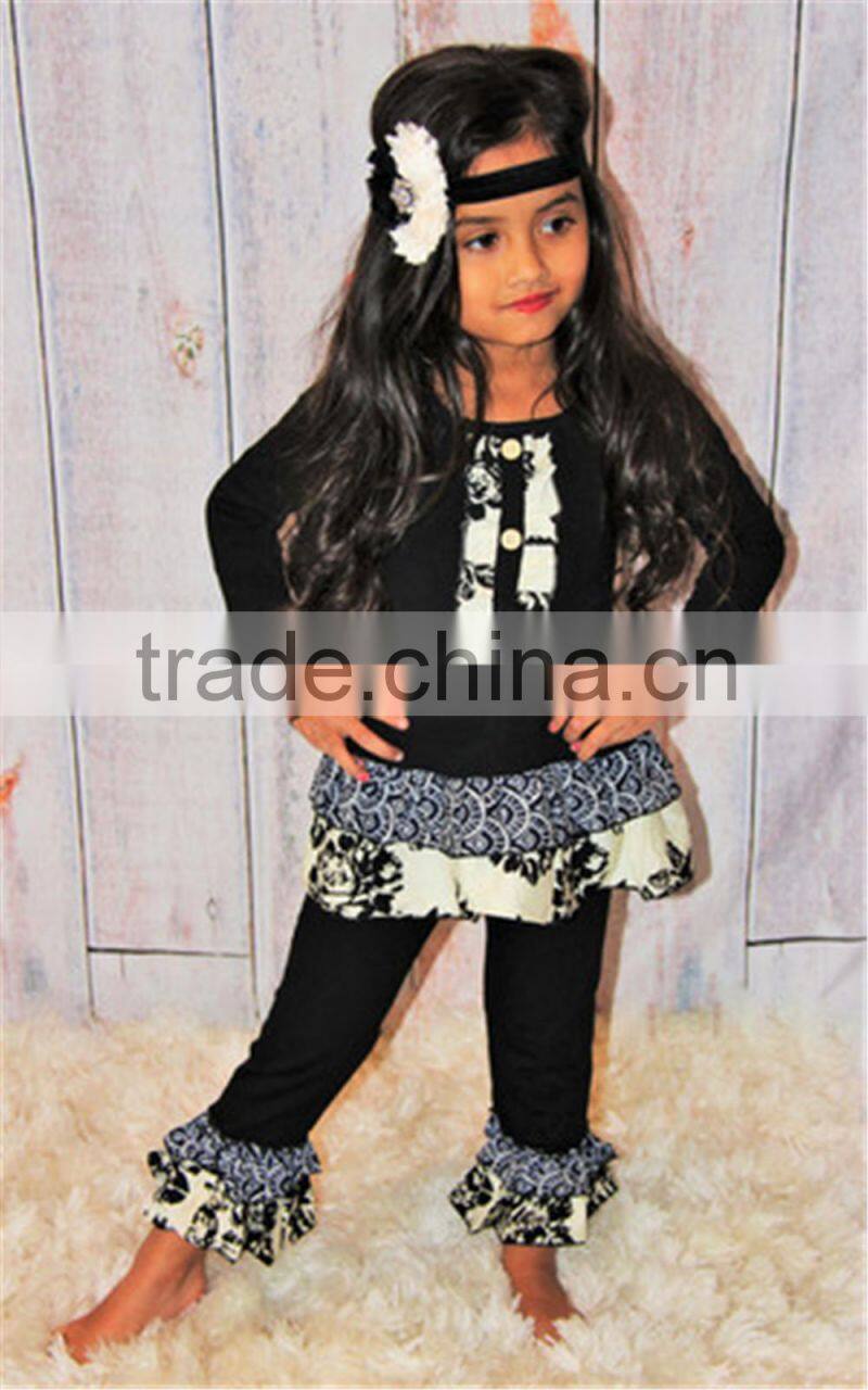 china cheap wholesale baby girl triple ruffle rugby clothes