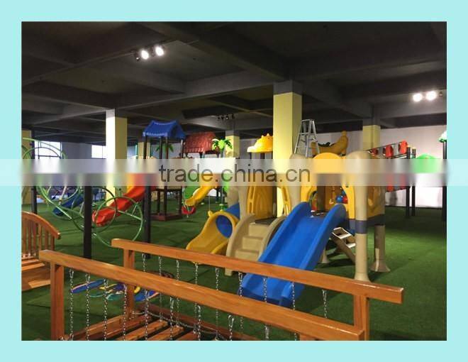 Medium size wooden house slide set playground equipment