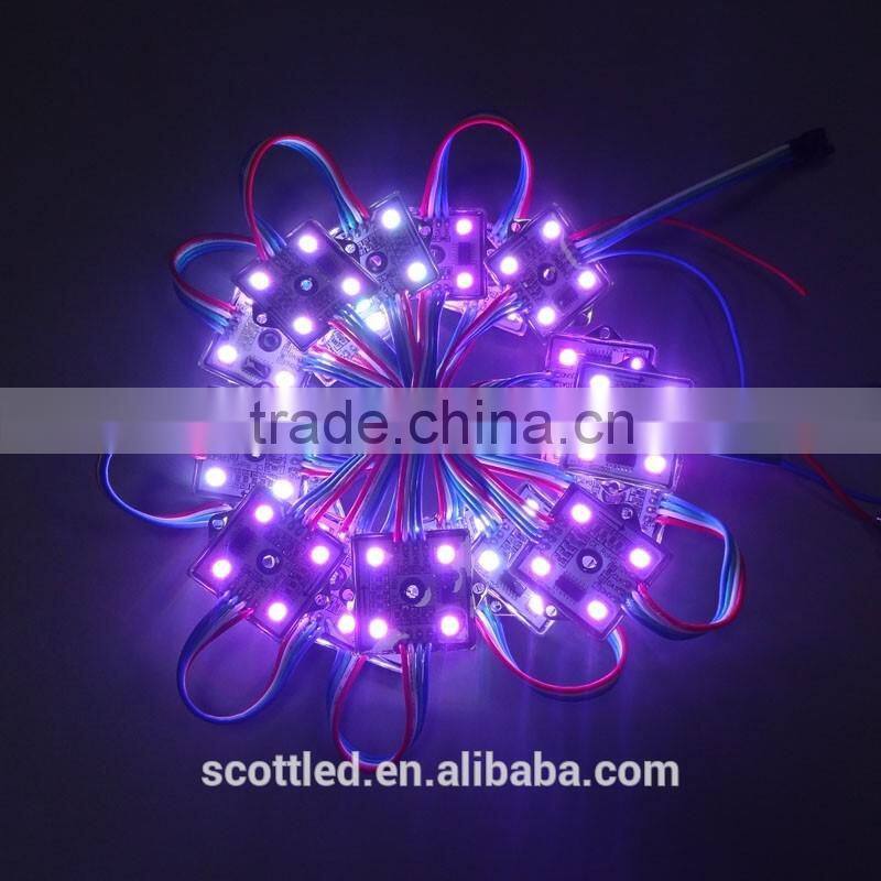 DC12V 4LEDs square shape RGB lpd6803 LED pixel module