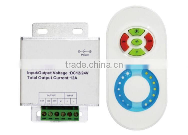 12V~24VDC 20~30m remotecontrol distance 433M RGB LED touch panel controller/Dimmer