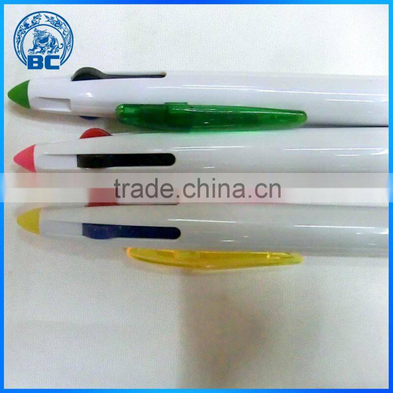 Three Color Multicolor Plastic Ballpoint Pen Ballpoint Pen Tip