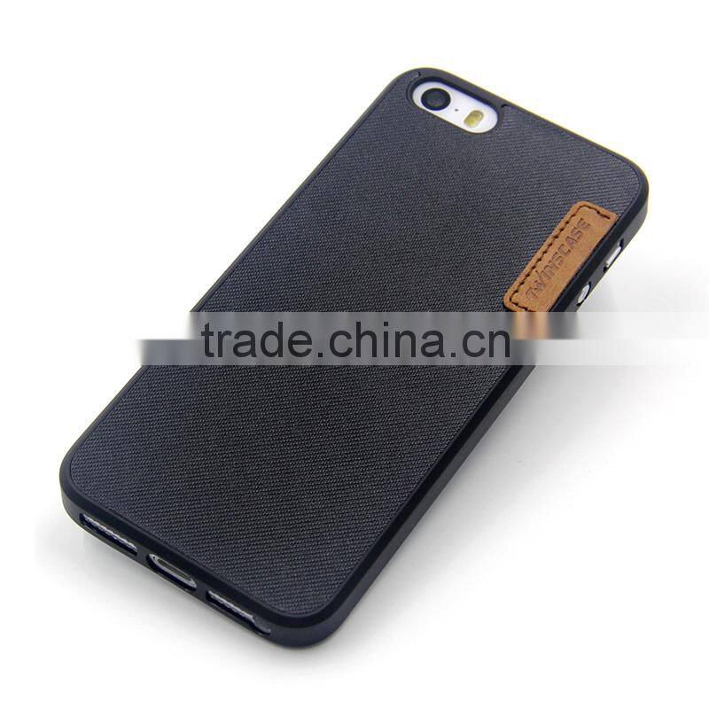 Fancy mobile covers and cases laminated with canvas for iPhone SE