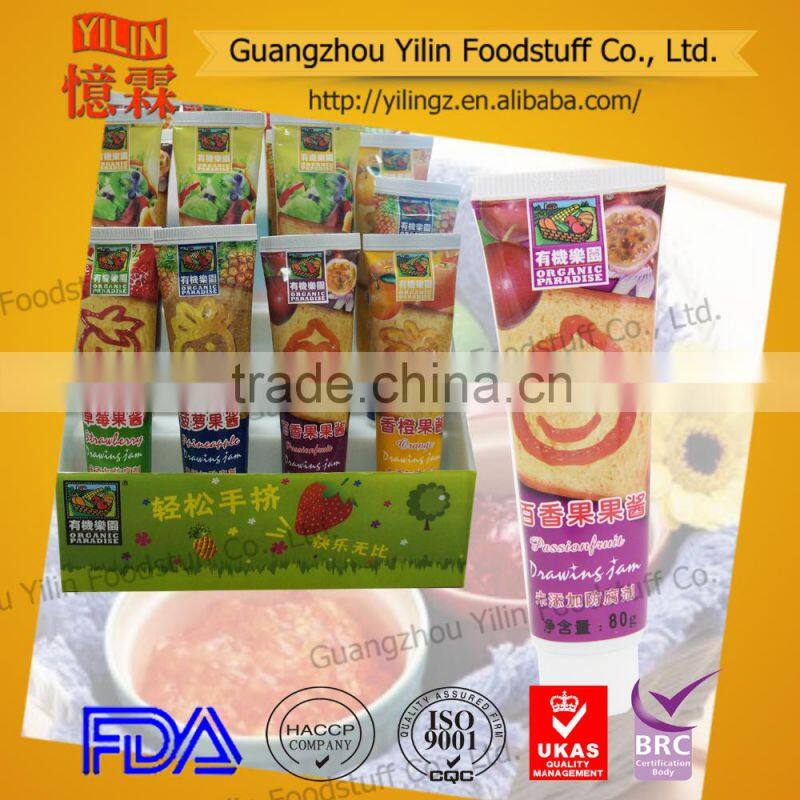 18g small sachet pack Passionfruit jam tube with China Yilin brands