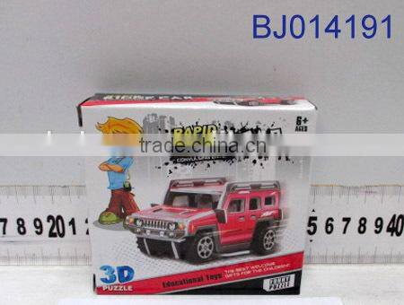 Hot sell plastic assembled toy car 3D puzzle DIY racing car toy