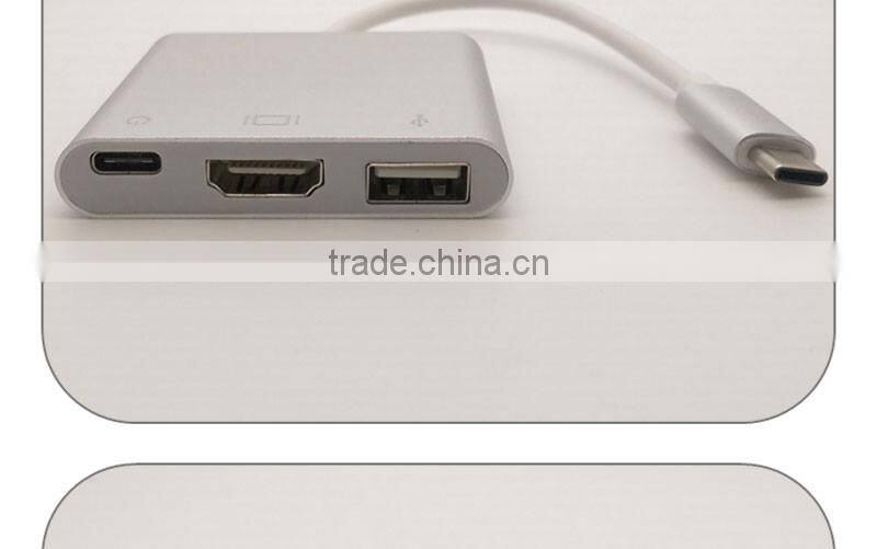 Vision new USB Type C to HDMI hub adapter with USB3.1 female