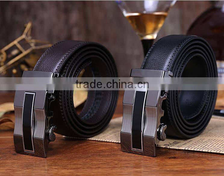 China oem personalized men automatic buckle genuine leather belt