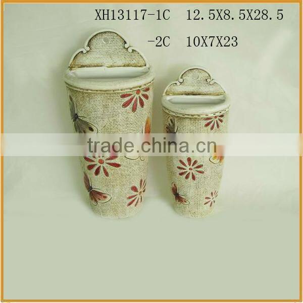 Garden decoration long new style ceramic wall flower pot