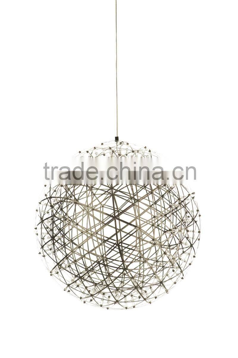round stainless steel hanging lights in 3 different size with LED