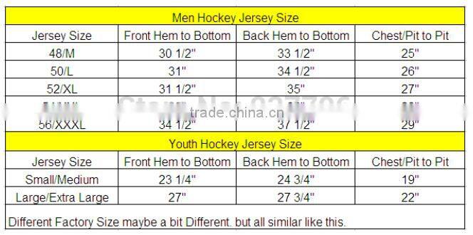 100% polyester custom nhl hockey jersey