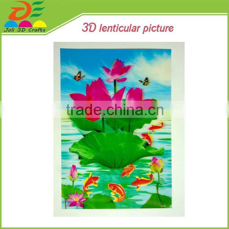 custom lenticular printing flip effect plastic 3D lenticular picture
