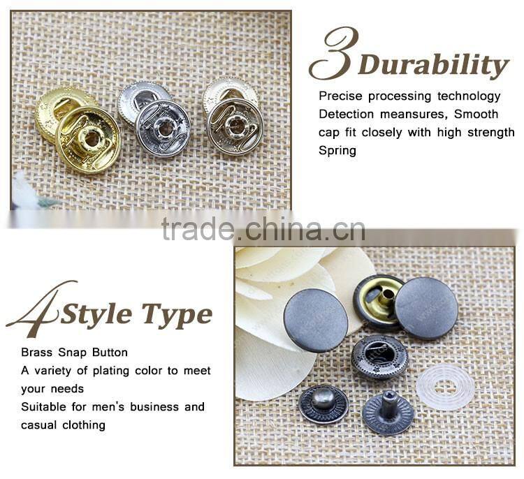 Custom Available Metal Push Button 4 Part Snap Button,Snap Fastener for Clothes