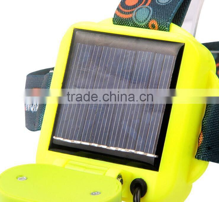 mini solar led headlamp head lamp solar led