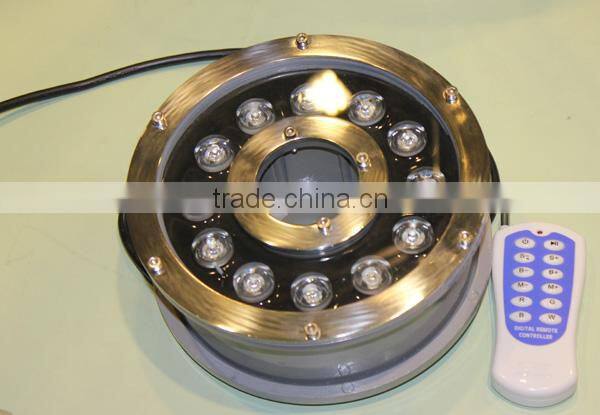 IP68 fully waterproof 304 stainless steel 24v 6w 9w 12w colorful submersible fountain led light