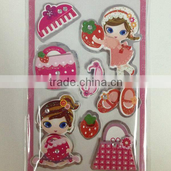 plastic sticker Children gift change sticker uv color changing sticker