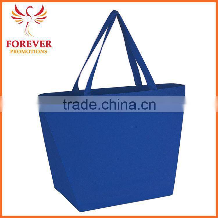 Custom Logo Printed Shopping Tote Recyclable Budget Reusable Green Non-woven Tote Shopping Bag