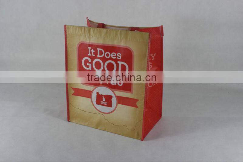 Wipe-clean r-pet eco friendly custom reusable shopping bag