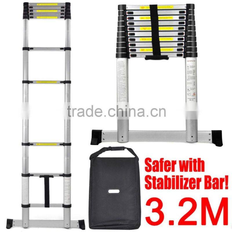 Yongkang new Aluminum multipurpose 5m telescopic ladder with new TUV/SGS GS/EN131