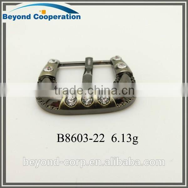22mm anti brass plated crystal pin buckle for women shoes