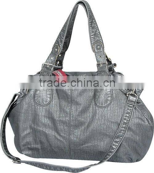 2015 new design classical dark silver PU leather shoulder bags handbags