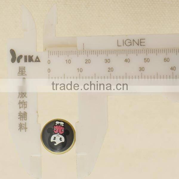 12mm custom printed logo denim metal rivets