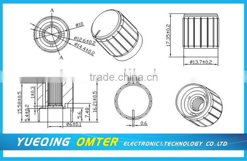 3002 aluminium round shift lever knob 6.0mm