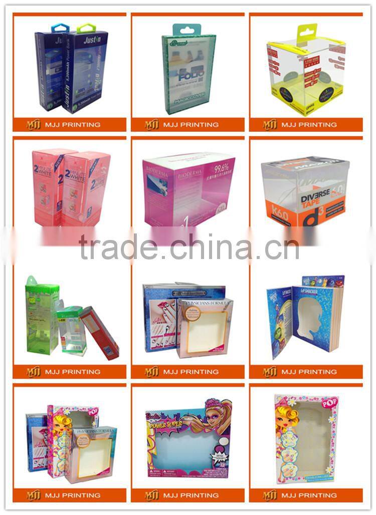 High quality full color UV offset printed PP pillow box with hanger