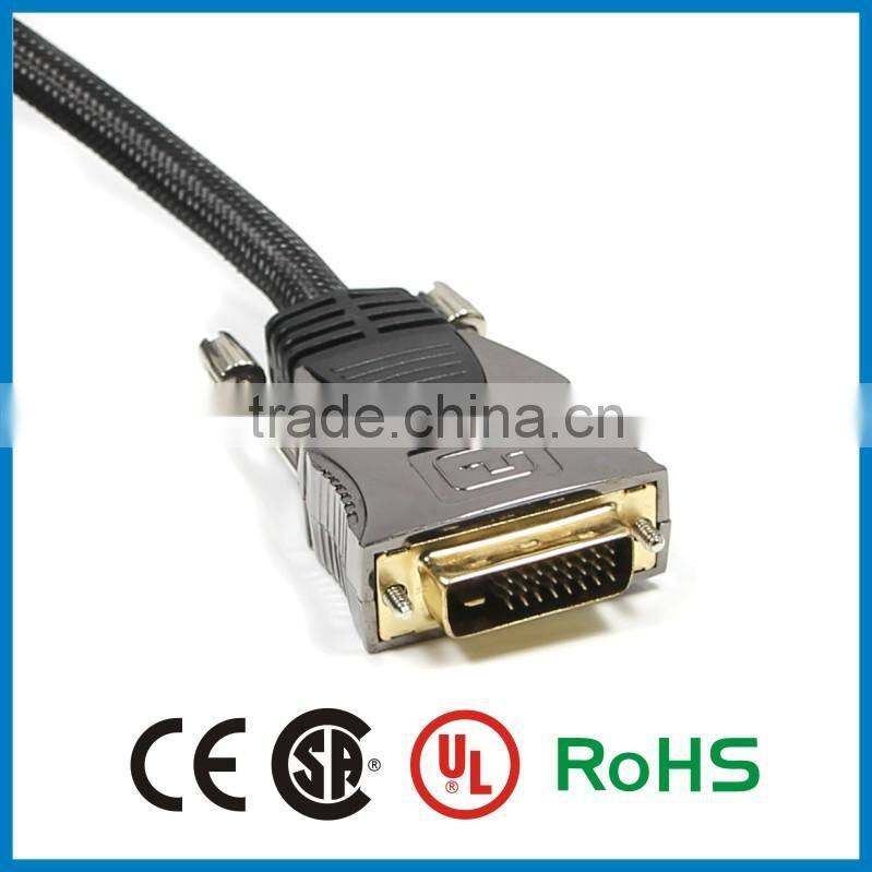 Custom hdmi to div dvi to dvi 24k gold plated