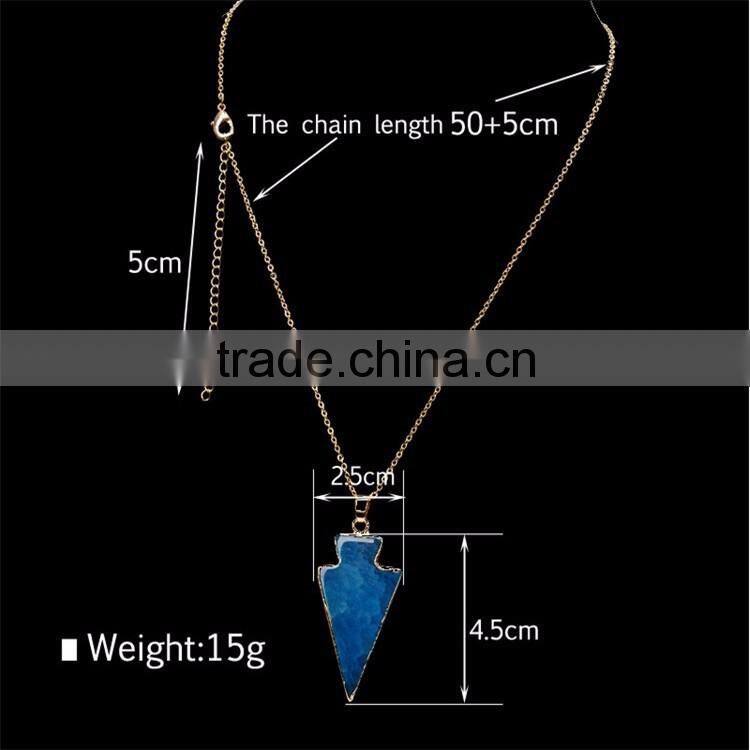 2016Hot Selling Natural Crystal Stone Quartz Pendant Necklaces
