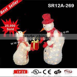 Outdoor lighted up LED outdoor Snowman