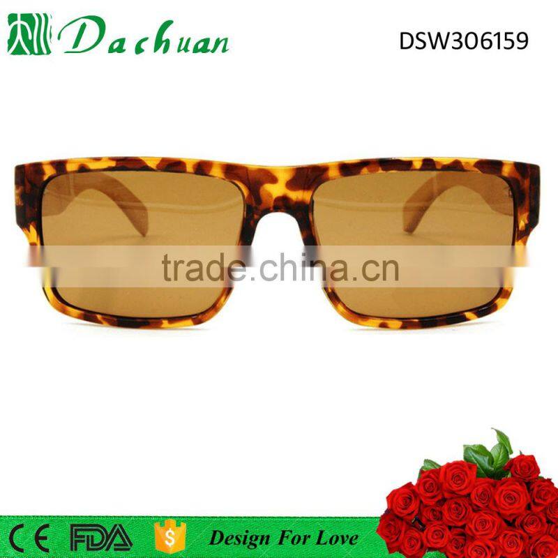 Big shape man style cheap bamboo sunglasses cat.3 TAC polarized lens UV400