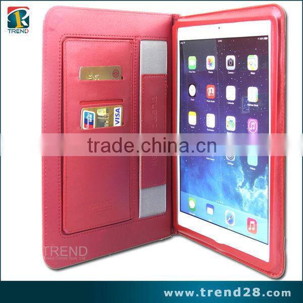 Black color high quality lower price leather case for ipad air