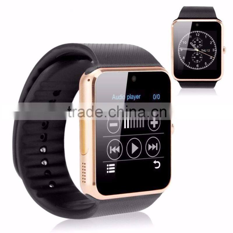 Wholesale ce rohs stock cheapest 1.54'' IPS touch screen mp3 mp4 bluetooth sim card GT08 mobile watch phone hand watch