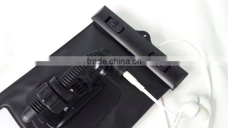 Bicycle Mount Smart Phone Case for Waterproof, PVC Dry Pounch for Rainny Weather Bicycling with IPX8 Standard