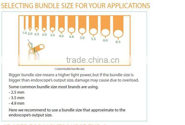 Factory supplier , 2 in 1,medical fiber opitc cable for Storz/Wolf light guide