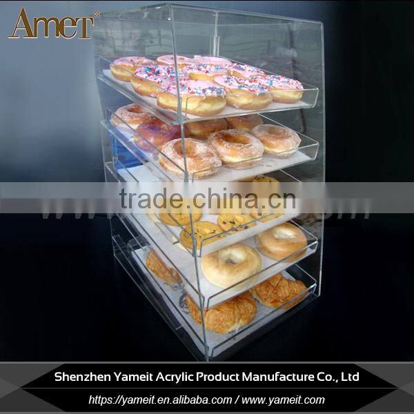 Customized eco-friendly clean acrylic food display cabinet