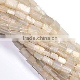 Gray Moonstone Tube Beads